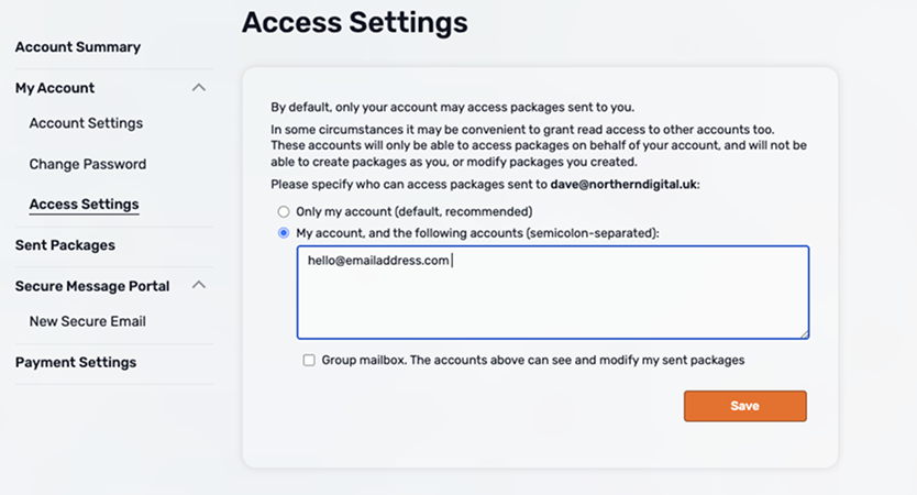 Egress Access Settings