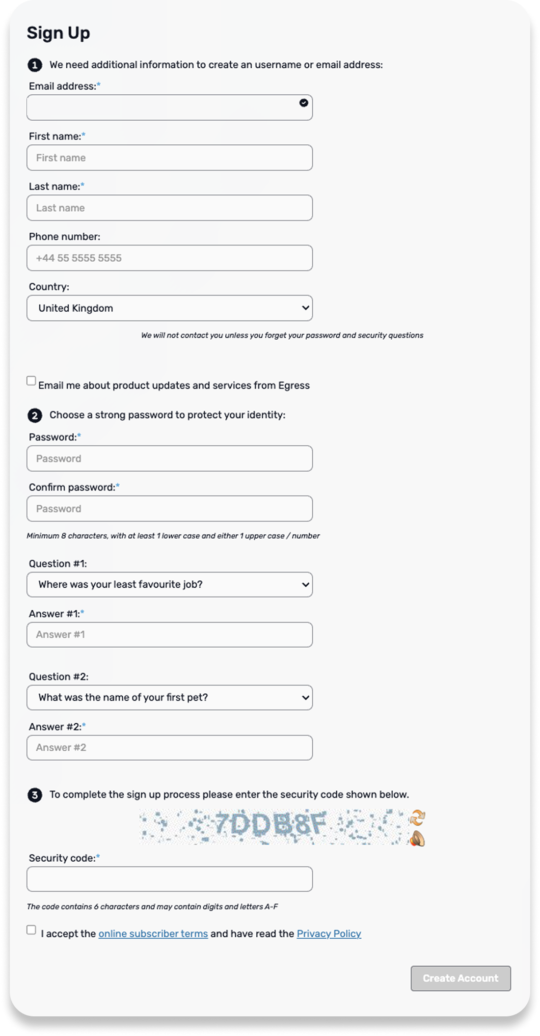 Egress Registration Full Form