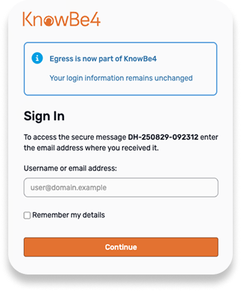 Egress Portal Sign In